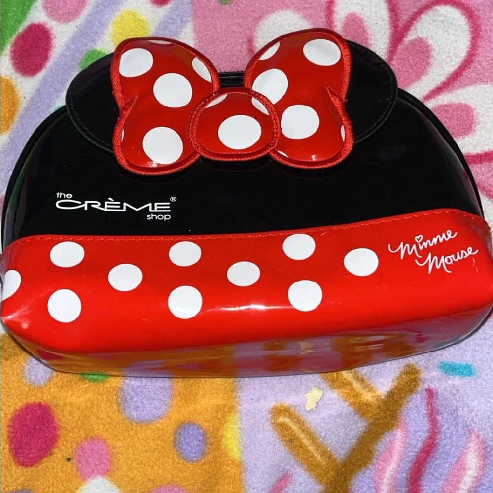 Disney Minnie Mouse Red and Black Polka Dot Bag and stitch bag - Picture 1 of 2